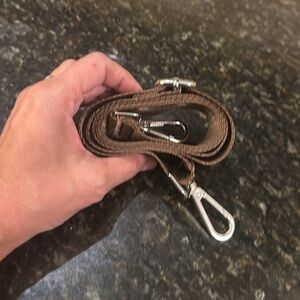 New Brown Replacement Strap , Silver Hardware guitar style